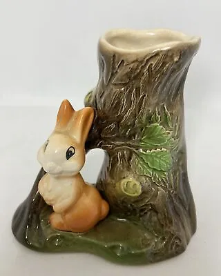 Buy Vintage Withernsea Eastgate Pottery England Rabbit Fauna Tree Trunk Ornament • 8.99£