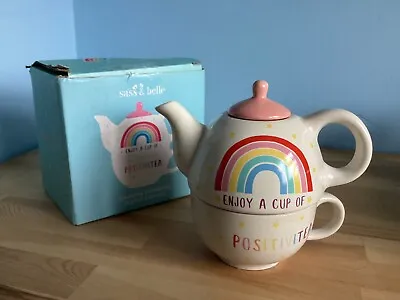 Buy Sass & Belle Rainbow Positivitea Tea Pot For One Teacup Teapot Boxed • 2.95£