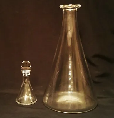 Buy SPACEAGE Conical Baccarat Crystal Decanter Barware Glass Ship's Vtg Mcm French • 307.61£