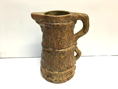 Buy Large Moira Pottery Hillstonia Vintage Banded Bark Stoneware Glazed Jug 27cmH • 7£