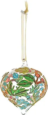 Buy Treasury Of Ornaments - Autumn Flower Handpainted Glass Hanging Ornament • 10.75£