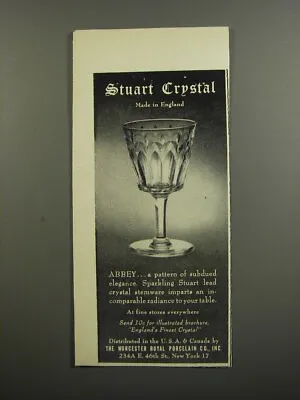 Buy 1953 Stuart Crystal Abbey Stemware Advertisement • 18.96£