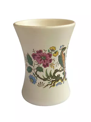 Buy Vintage Purbeck Ceramics Swanage Peacock Floral Small Vase  • 12.99£