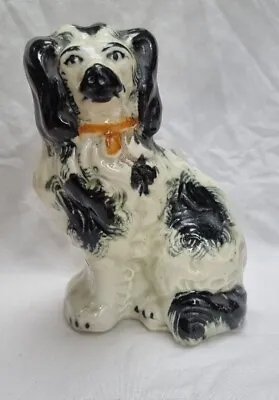 Buy Antique Victorian Staffordshire Pottery English Spaniel Dog Figure C1890 Black • 22£