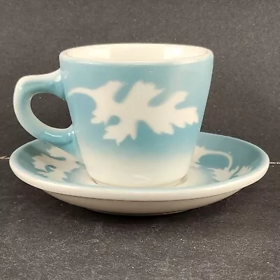 Buy Syracuse China Vintage Cup And Saucer Blue Oakleigh Oak Leaf Restaurant Ware • 11.51£