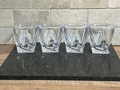 Buy Vintage Large Heavy Cristallin Whisky Tumbler Set Of 4 Crystal Glass Drink • 44.99£