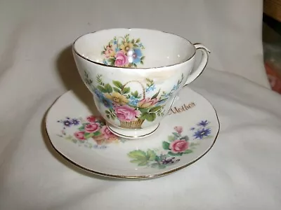 Buy Pretty Bone China Cup And Saucer By Duchess Saying Mother • 0.99£