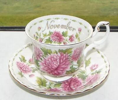 Buy Royal Albert China Flowers Of The Month November Chrysanthemum Cup And Saucer • 15£