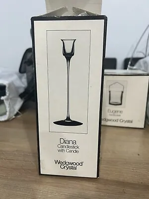 Buy WEDGWOOD LEAD CRYSTAL  DIANA  Candlestick With Candle NEW & BOXED • 2.50£