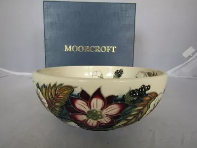 Buy Moorcroft Graded Boxed BOWL In  BRAMBLE Pattern Original Moorcroft Box Excellent • 125£