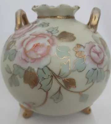 Buy Noritake Crimped Top Floral Posy Vase, Post-1921 • 24.99£