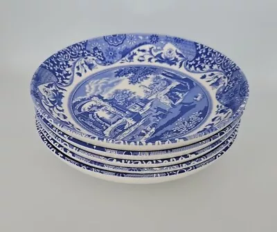 Buy 5x Spode Pasta Bowls Blue Italian 22cm England • 65£