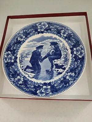 Buy Wedgwood 'A Helping Hand ' Blue And White Christmas Plate • 5£