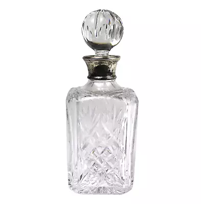 Buy Vintage M&W Cut Glass Crystal Clear Whiskey Decanter  With Stopper 10  Tall • 26.50£