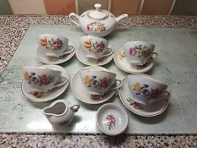 Buy Childs/Toy China Tea Set Vintage Floral Pattern  • 12£