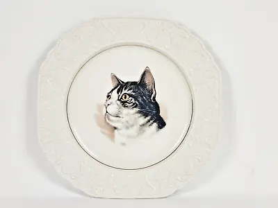 Buy Vintage Lord Nelson Pottery England Tabby Cat Octagon Plate Embossed Rim • 4.99£