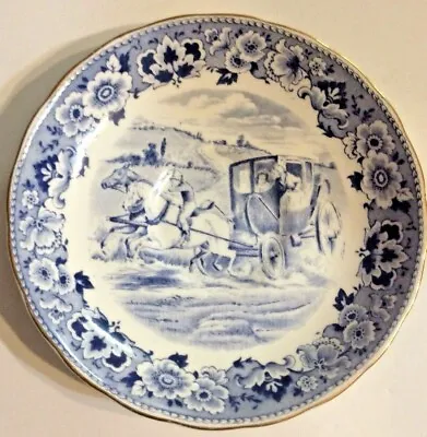 Buy Old Tuscan Fine English Bone China Made In England Blue Stage Coach Saucer  • 9.49£