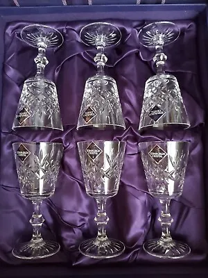 Buy Edinburgh Crystal 6 Wine Glass Set In Original Box  • 40£