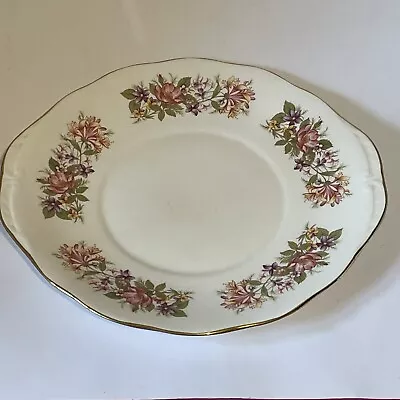 Buy Colclough Wayside Cake Plate Bone China Ten Inch Floral Gilt Edged Plate Vintage • 9.99£