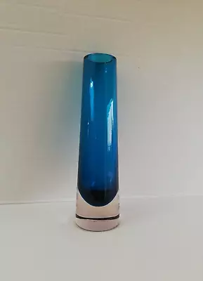 Buy Whitefriars 9 1/4  Cased Kingfisher Blue Chimney Vase. 9655  G Baxter  C1969-71 • 65£