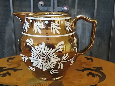 Buy Gray's Pottery Copper Lustre Luster Flower A9148 Pitcher Jug England (1933-61) • 31.29£