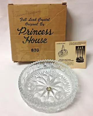 Buy Vintage Princess House 830 Taper Candle Holder 24% Lead Crystal Glass With Box • 9.46£