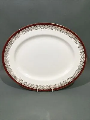 Buy Royal Grafton Bone China “ Majestic Maroon “ Oval Meat Dish / Serving Platter • 14.95£