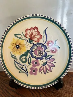 Buy Pre 1940 's Vintage Poole Pottery 8 Inch Plate Floral • 10£
