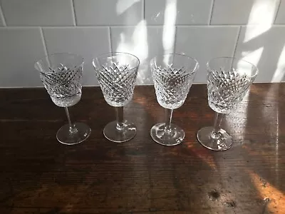 Buy 4 X WATERFORD CRYSTAL Alana Wine Glasses-6 Inch Tall Signed  • 40£