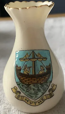 Buy Vintage Tuscan China Crested China Vase. Hythe Crest. VGC. • 3.99£