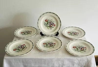 Buy 6 Nice Vintage SUSIE COOPER Small China Side/cake Plates Tulip Pattern England/ • 34.95£