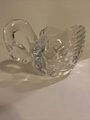 Buy Cristal D' Arques Heavy Lead Crystal Swan Ornament Posy Vase • 8£