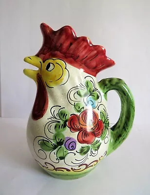 Buy Vintage Taormina Sicily Italian Cockerel Rooster Design Jug Hand Painted Pottery • 19.99£