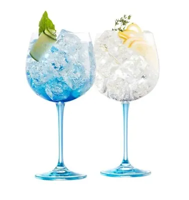 Buy Galway Crystal Gin & Tonic Pair - Blue G6000142 BNIB • 15.99£