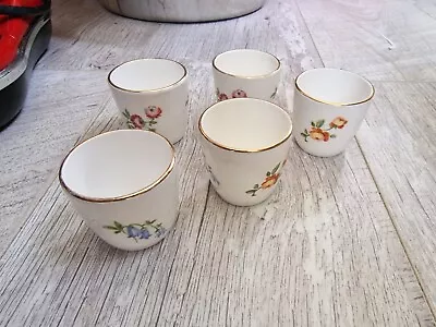 Buy Beautiful Set 5 X Crown Staffordshire Bone China Egg Cups Floral 9.99p Start See • 9.99£