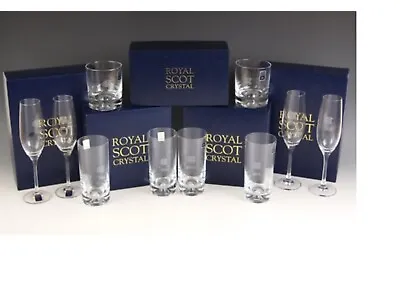 Buy Royal Scot Crystal, 4 Champagne Flutes, 4 Tall Tumblers & 2 Short Tumblers. • 25£