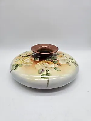 Buy Antique Belleek Willets Hand Painted Roses Porcelain Squat Vase RARE 9.5x4.5  • 182.22£