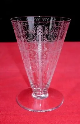Buy Baccarat Lido Water Wine Crystal Glass Art Deco Engraved Crystal Water Glass 1930 D • 49.44£