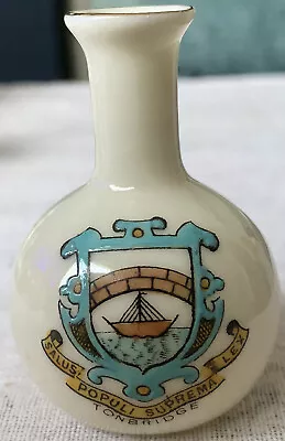 Buy Vintage Arcadian China Crested China Vase. Tonbridge Crest. VGC. • 3.99£