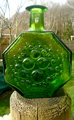 Buy Vintage  Riihimaki  Stella Polaris Nanny Still Vase Finland Green Glass • 110£