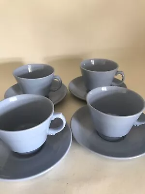 Buy Woods Ware Iris Set Of 4 Cups And Saucers Vintage Utility China • 15£