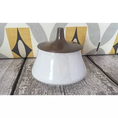 Buy Poole Pottery Preserve Pot - Twin Tone Jam Pot In Mushroom Brown And Off White • 6£