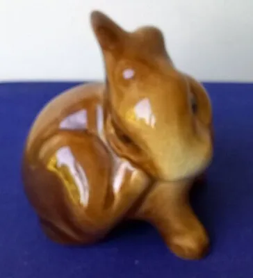 Buy Rare Beswick Rabbit Scratching Ear #824 In Brown Gloss Excellent Condition • 10£