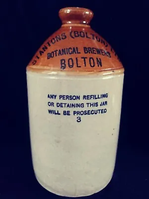 Buy Antique Stantons (Bolton) Ltd. Botanical Brewers Bolton Stoneware Flagon • 65£