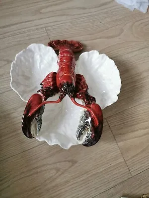 Buy Beautiful Vintage Majolica   Casa Pupo Agatha Christie  Lobster Dish Portuguese  • 450£