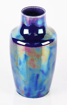 Buy Ruskin Pottery Kingfisher Blue Gloss Lustre Shouldered Vase, Dated 1922 • 499.99£