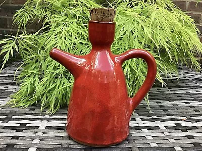 Buy Vintage Italian Pottery Red Flecked Oil Chunky Jug  Drizzler • 10£