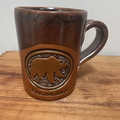 Buy 2016 Cold Mountain Pottery Orange & Brown  Colorado  Bear Mug NOS • 18.85£