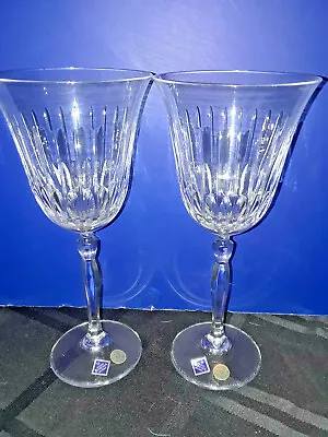 Buy Bohemian Jihlava 9 1/4  Inch Crystal Wine Glasses Set Of 2 Czech Republic • 17.01£