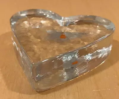 Buy Vintage Clear Blenko Glass Heart Paperweight • 20.87£